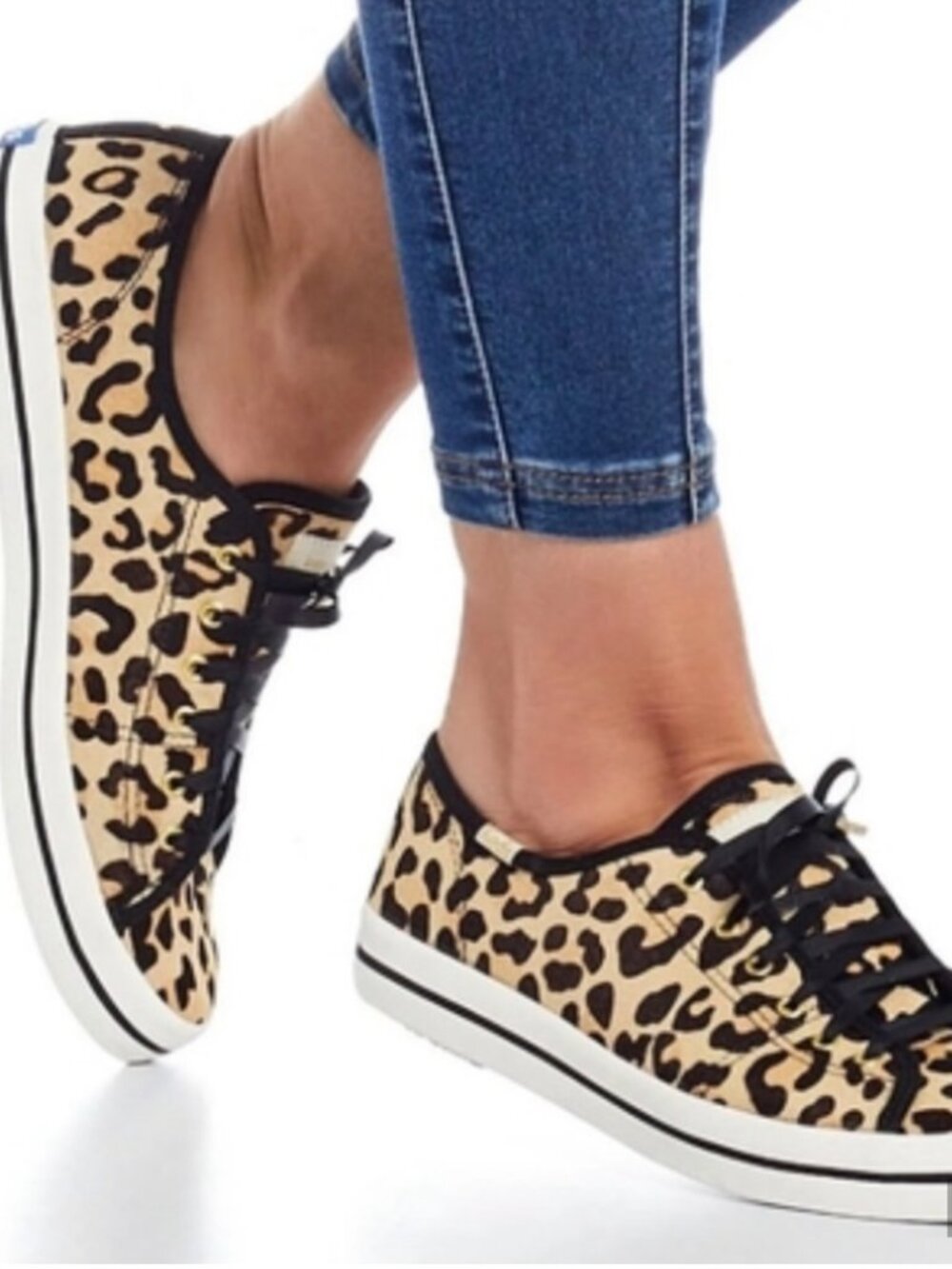 Keds x Kate Spade NY Kickstart Leopard Sneakers Calf Hair Women's Size 9